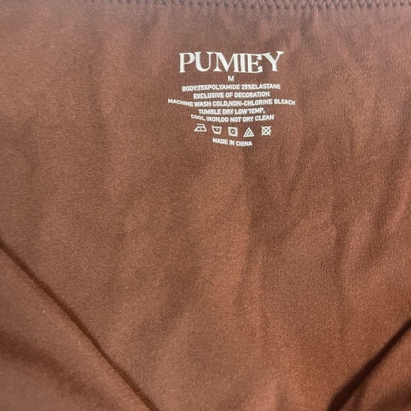 NET PUMIEY chocolate brown long sleeve body suit. Womens size Medium. So soft! - Picture 5 of 5